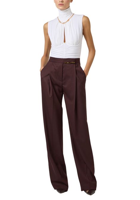 Lightweight crêpe jersey bodysuit with jewelled detail ELISABETTA FRANCHI | bodysuit | BO01661E2360